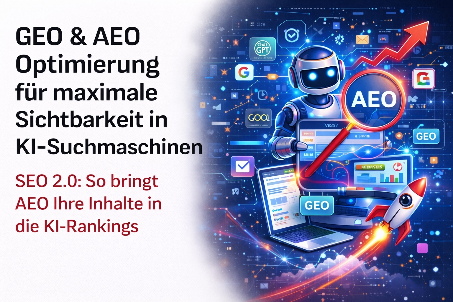 GEO und AEO Optimierung – technische Umsetzung für KI-Suchmaschinen mit Schema-Markup und strukturierten Daten
