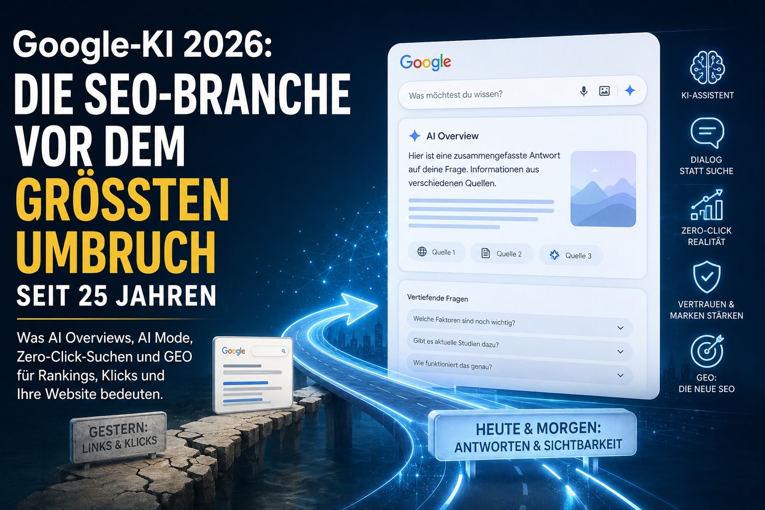 Google-KI 2026: SEO-Branche vor dem groessten Umbruch seit 25 Jahren