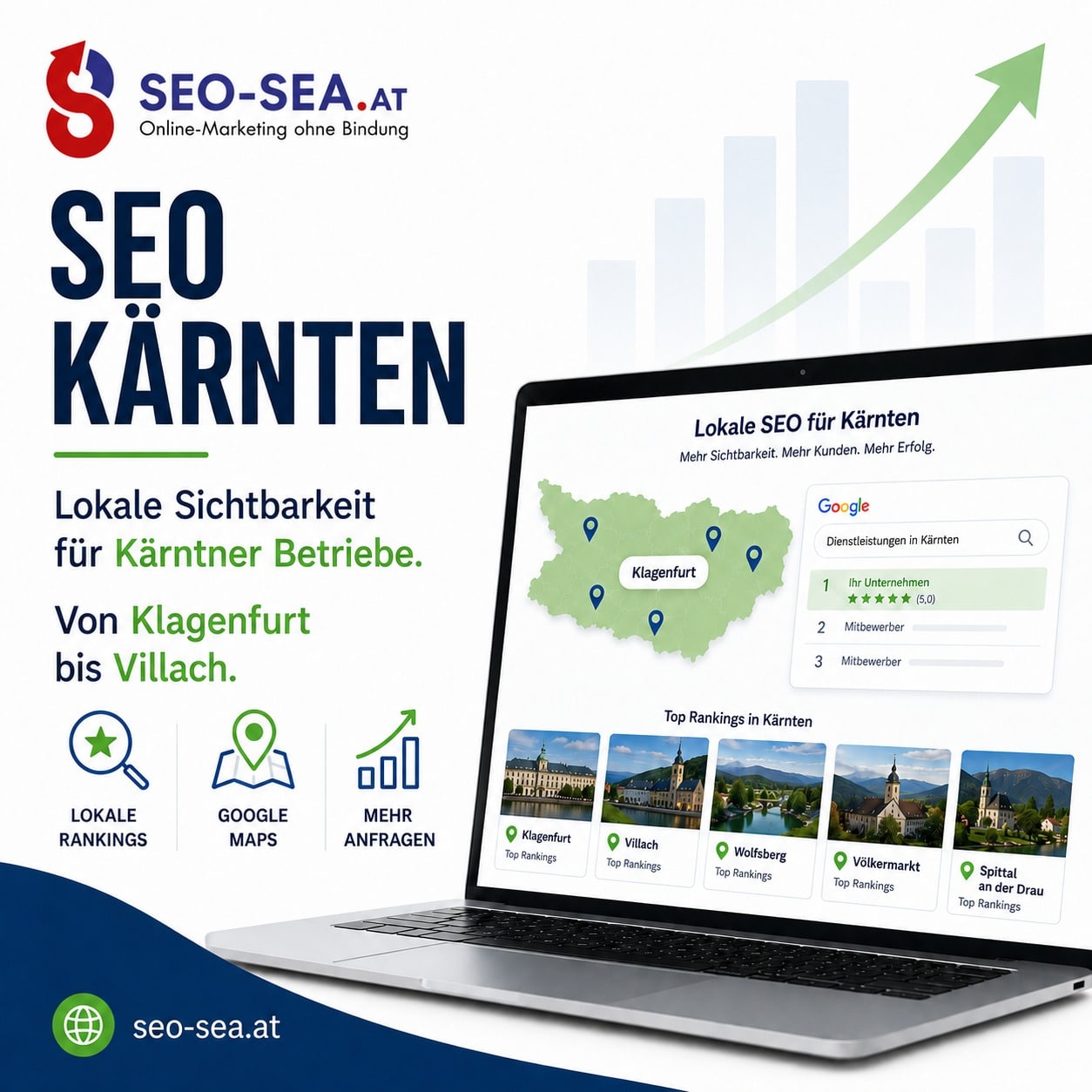 SEO-Agentur für Kärnten – lokale Suchmaschinenoptimierung für Unternehmen in Klagenfurt, Villach und Umgebung